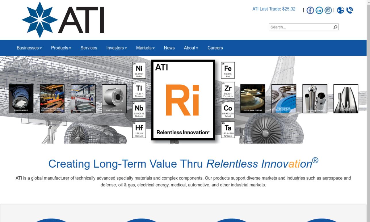 ATI Specialty Metals Titanium Suppliers