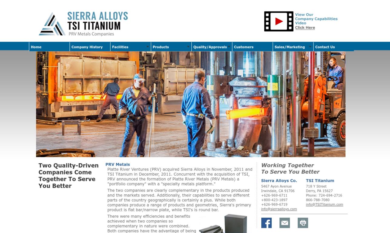 TSI Titanium Titanium Suppliers